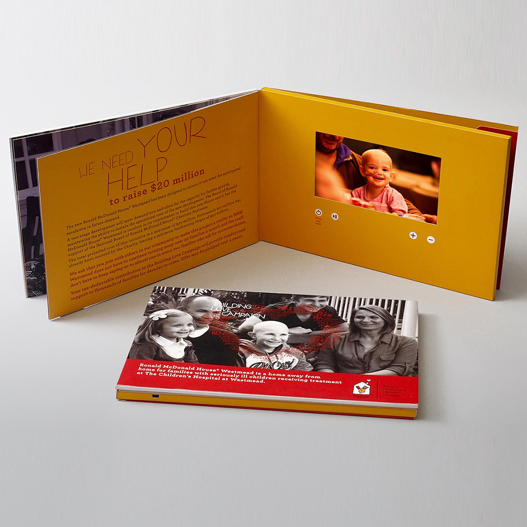 Ronald-McDonald-House-Video-Booklet-Video Brochures Direct